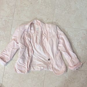Cropped Baby Pink Blazer